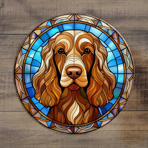 Cocker (Working) Brown Glass Suncatcher Worktop Saver